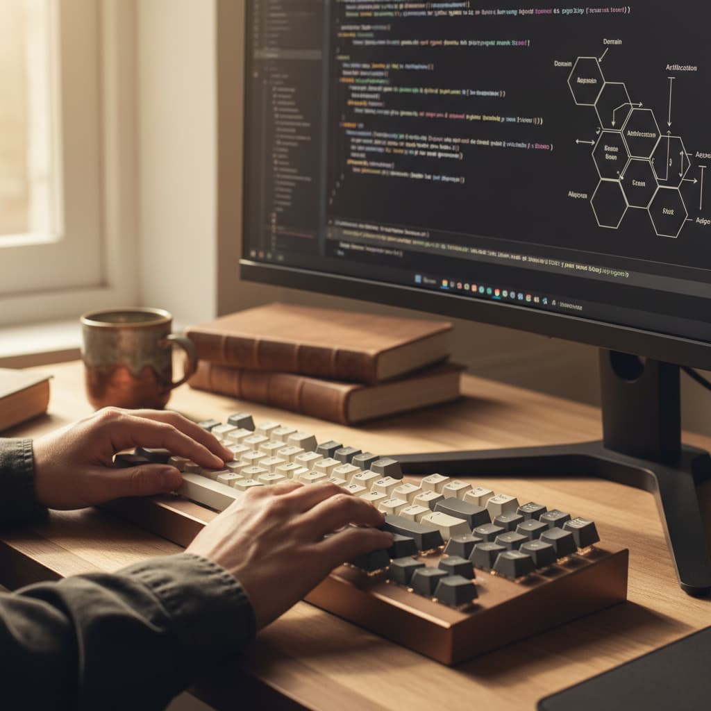 Focused workspace — engineering craft in action