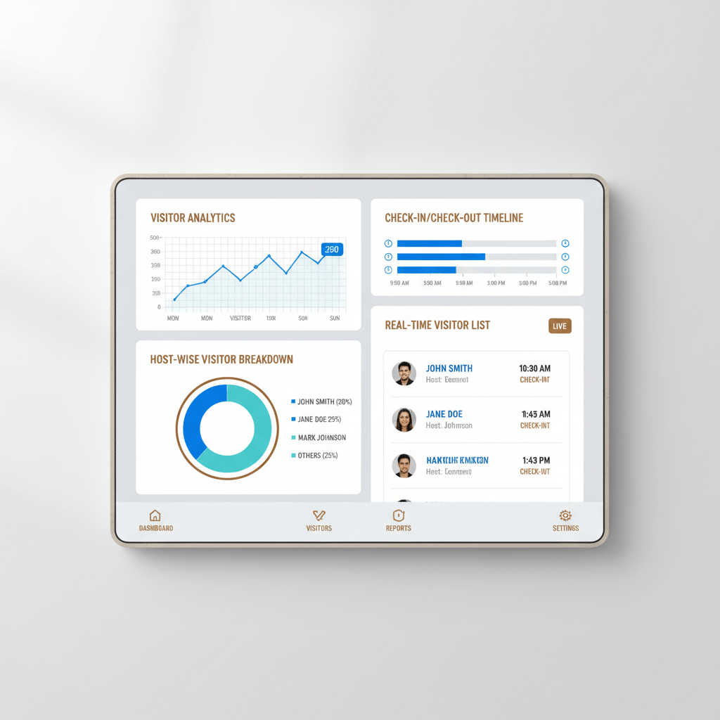 Visitor Management System analytics dashboard